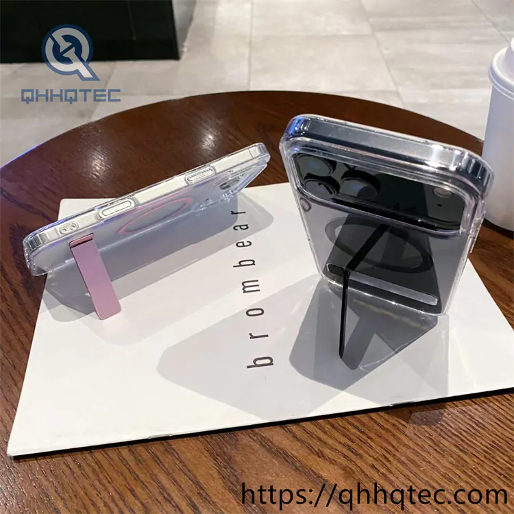 acrylic phone case with straight bracket