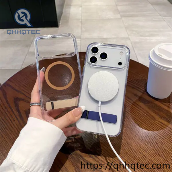 acrylic phone case with straight bracket