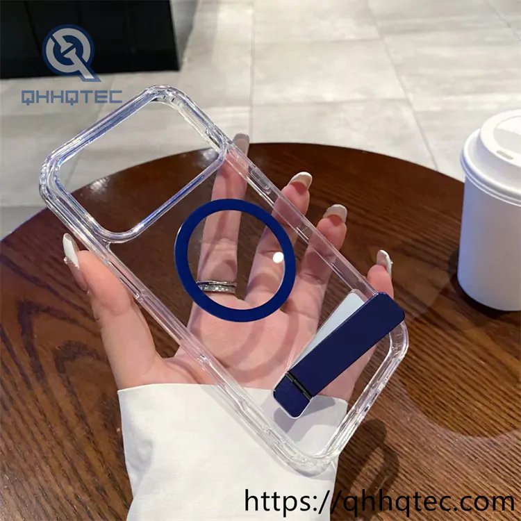 acrylic phone case with straight bracket