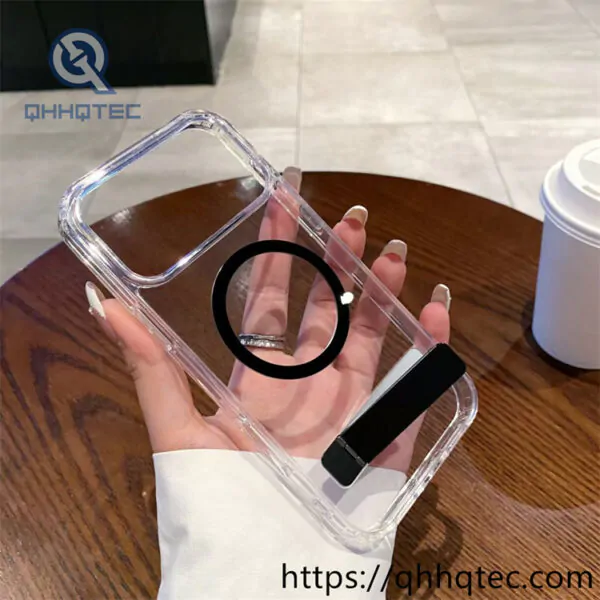 acrylic phone case with straight bracket