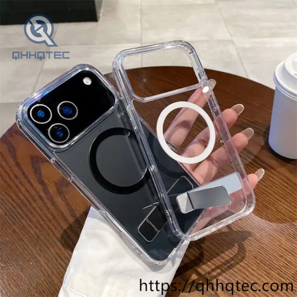 acrylic phone case with straight bracket