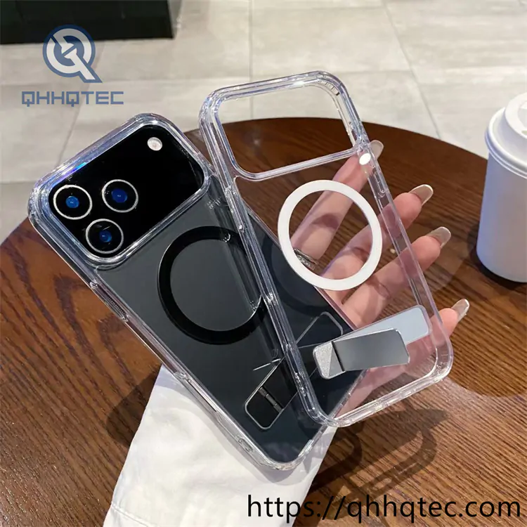 acrylic phone case with straight bracket