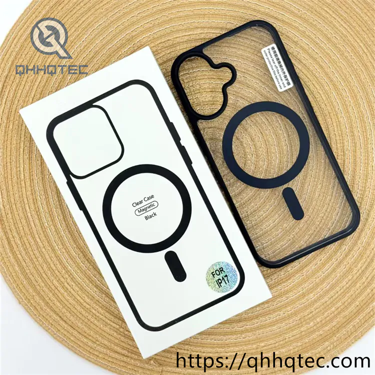 black transparent acrylic case with box