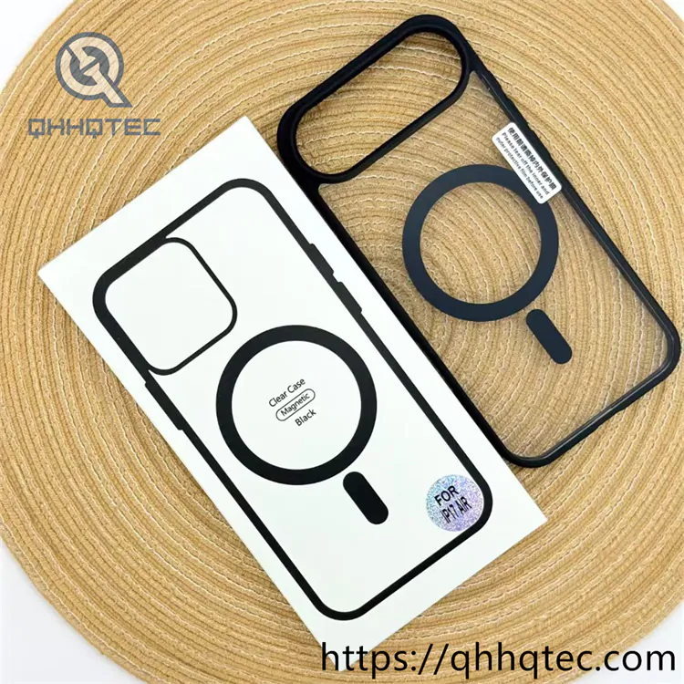 black transparent acrylic case with box