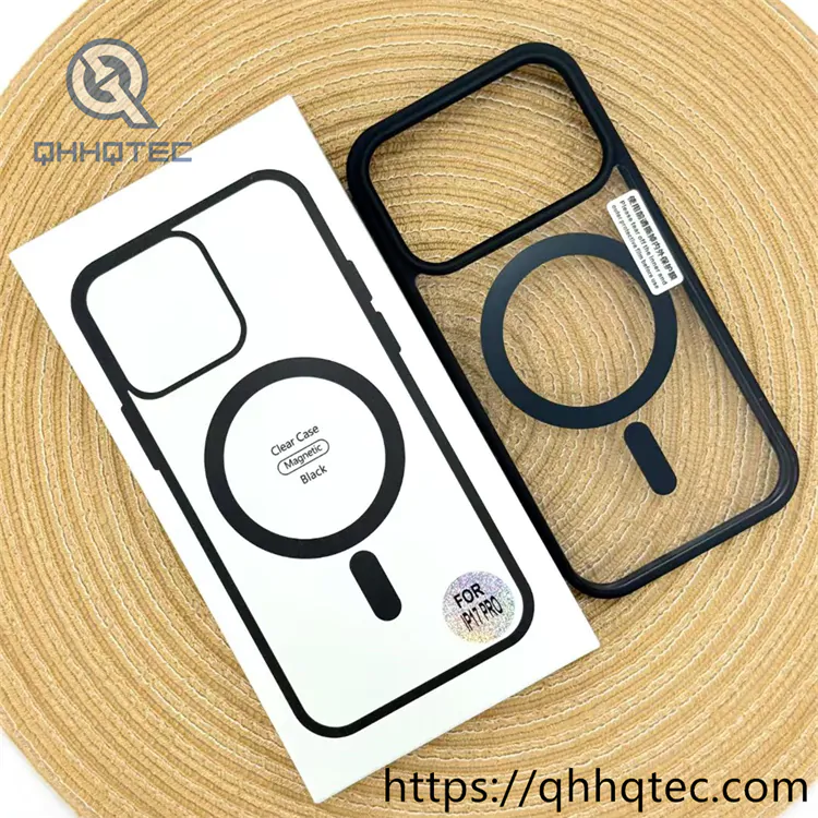 black transparent acrylic case with box