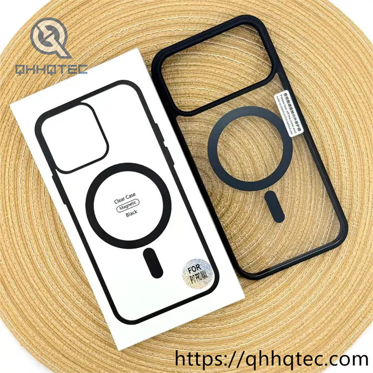 black transparent acrylic case with box