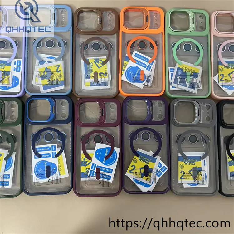 half circle stand magsafe case with camera protector