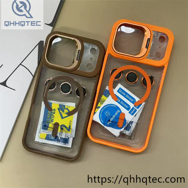 half circle stand magsafe case with camera protector