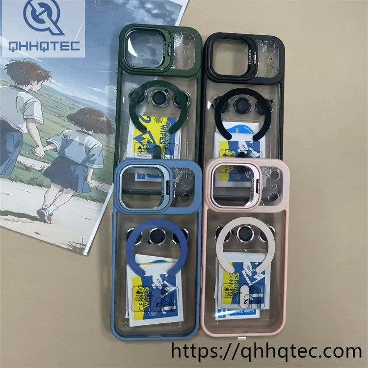 half circle stand magsafe case with camera protector