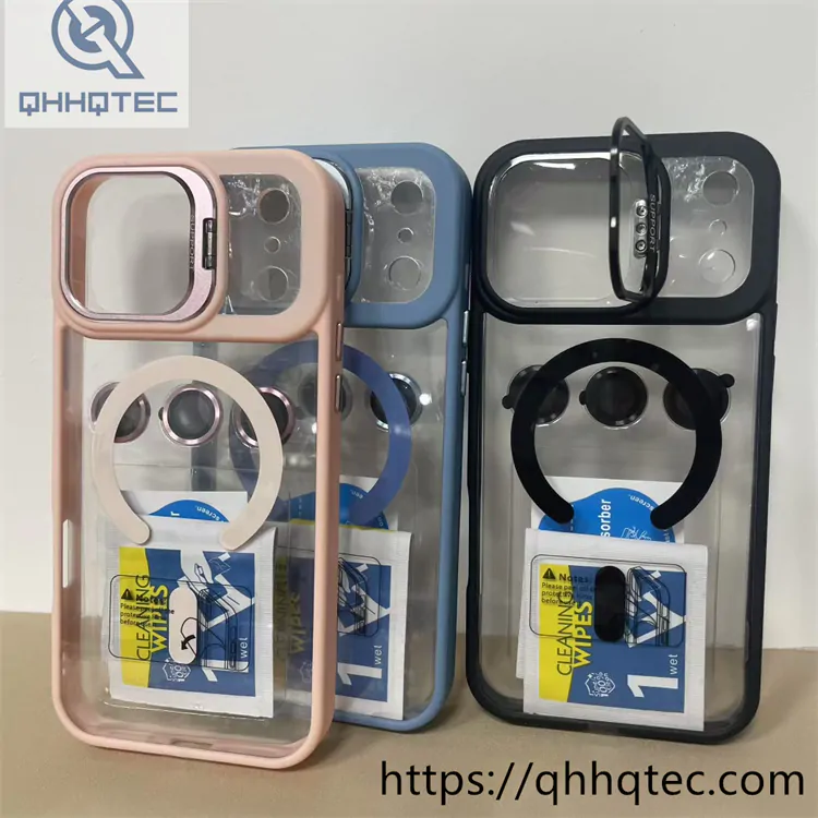 half circle stand magsafe case with camera protector