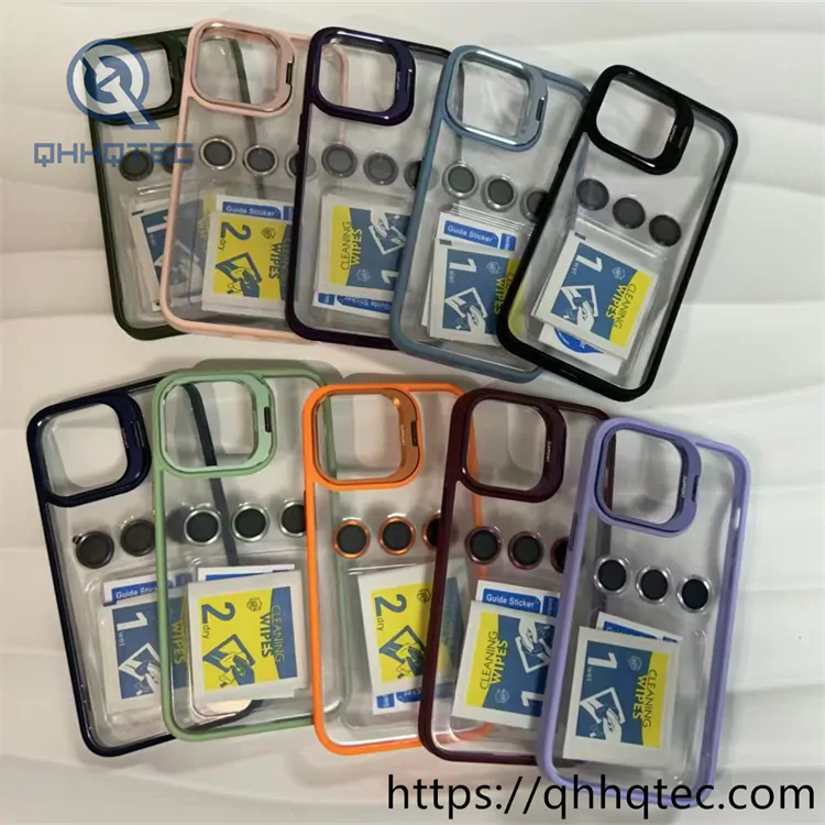 clear meatal camera magsafe case with camera protector