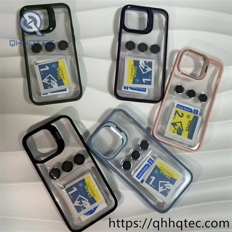 clear meatal camera magsafe case with camera protector