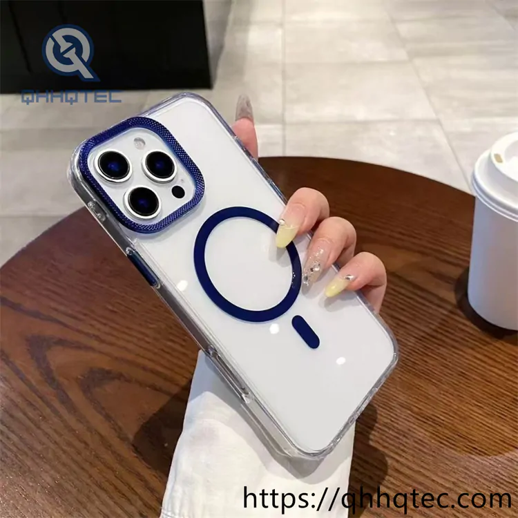 iphone 16 pro diamond transparent magnetic case