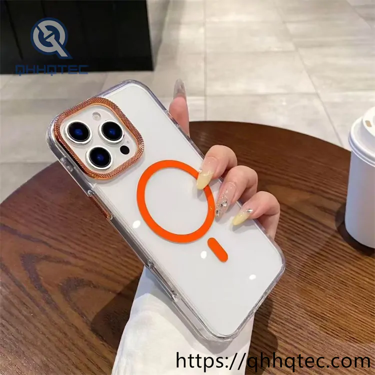 iphone 16 pro diamond transparent magnetic case
