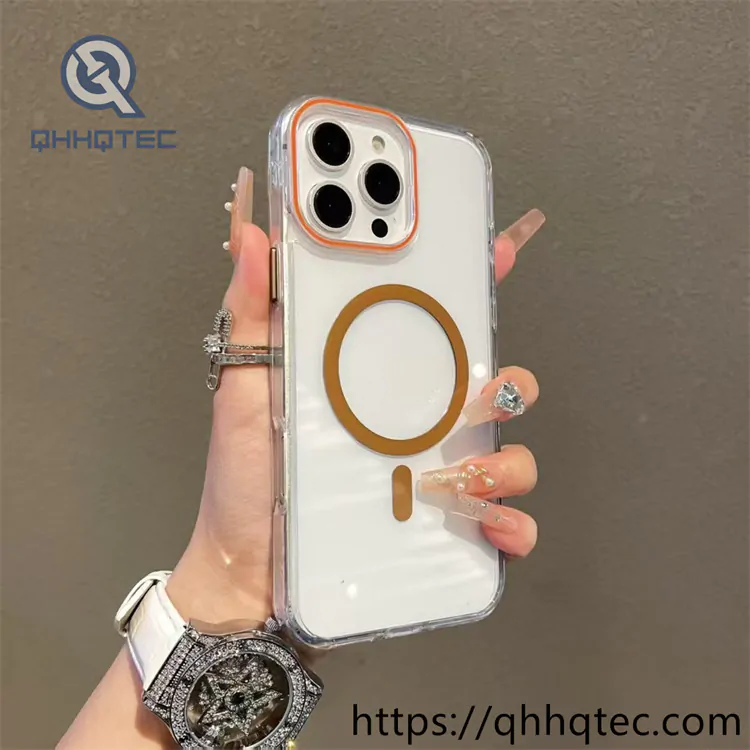 iphone 16 pro diamond transparent magnetic case