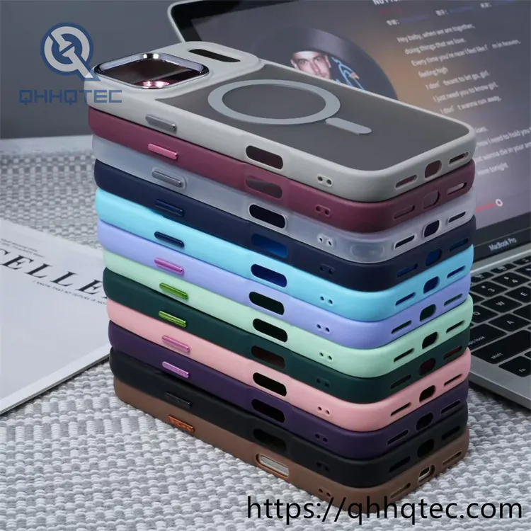 skin feeling large magnetic ring phone case