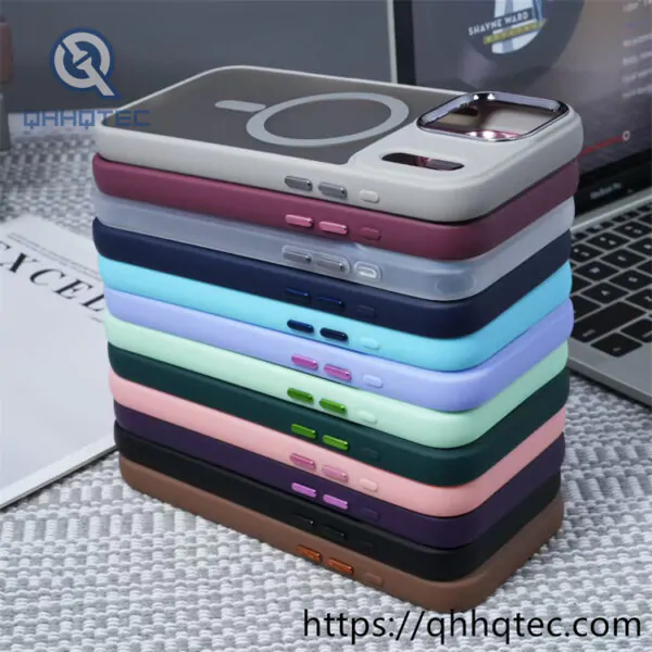 skin feeling large magnetic ring phone case