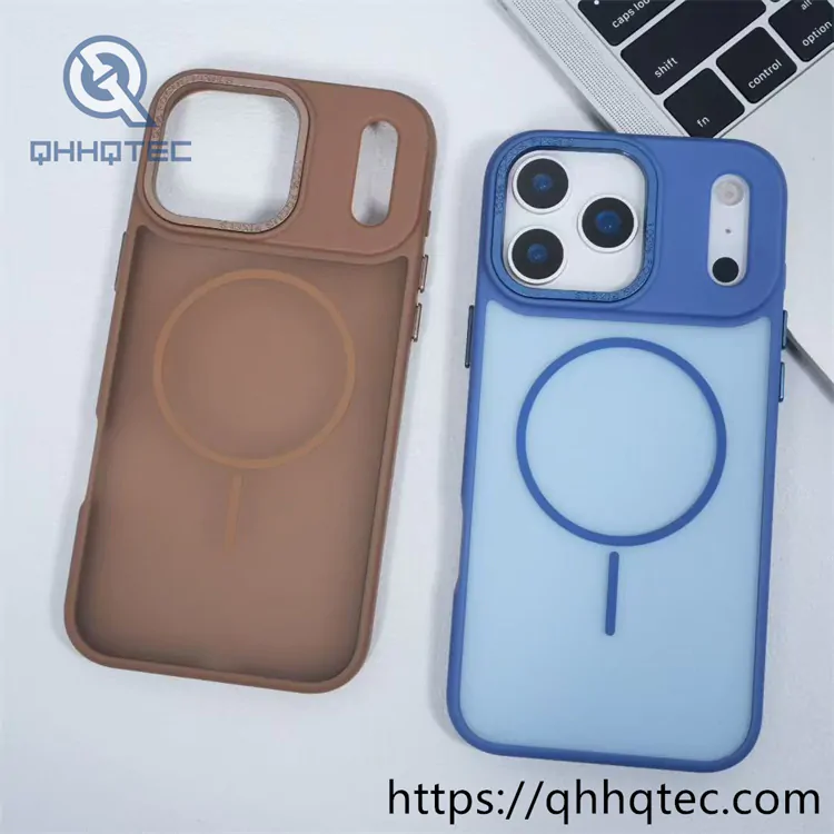 skin texture thin magnetic ring phone case