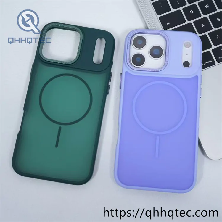 skin texture thin magnetic ring phone case
