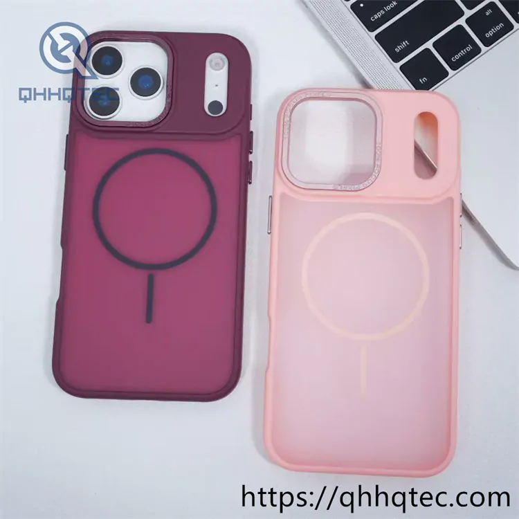 skin texture thin magnetic ring phone case