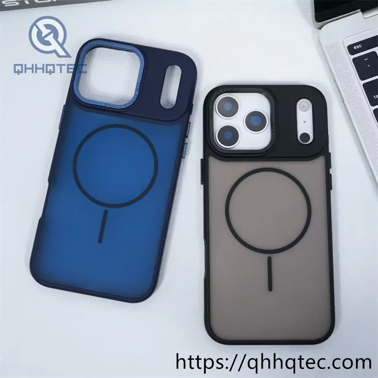 skin texture thin magnetic ring phone case