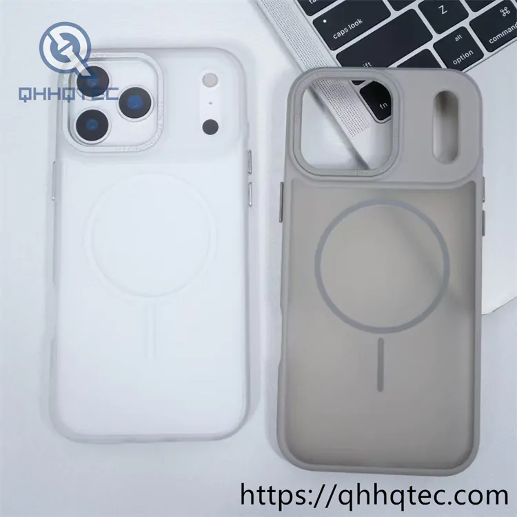 skin texture thin magnetic ring phone case