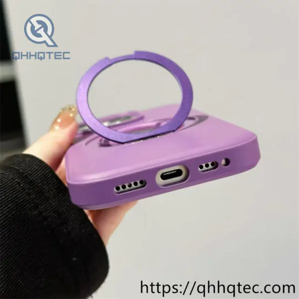 round hollow logo magnetic pop case