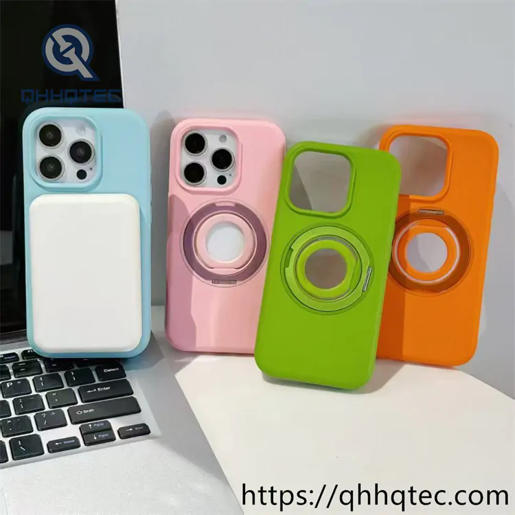 round hollow logo magnetic pop case