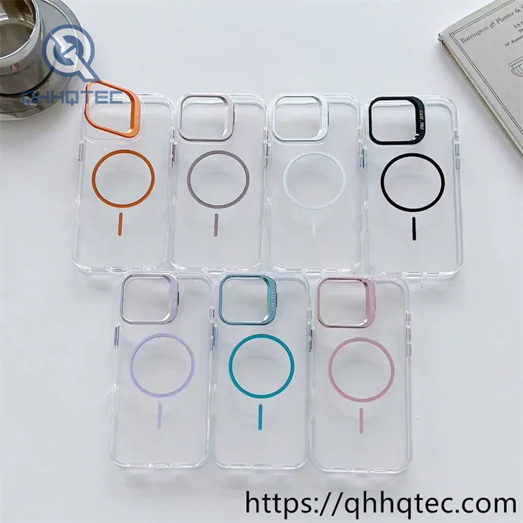 bright color series phone case with len bracket