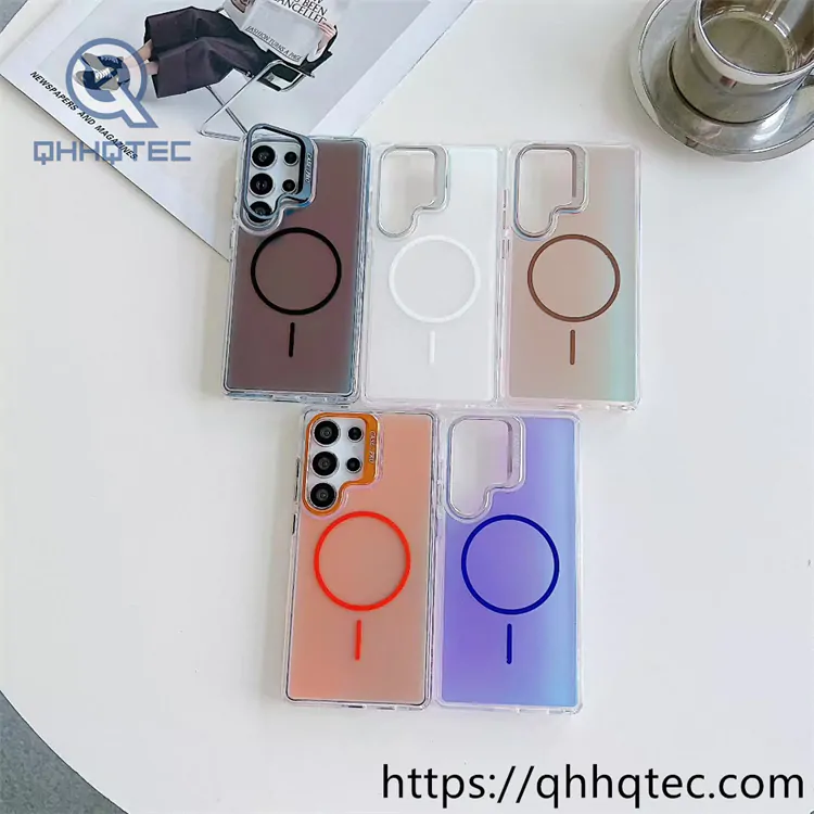 bright color series phone case with len bracket