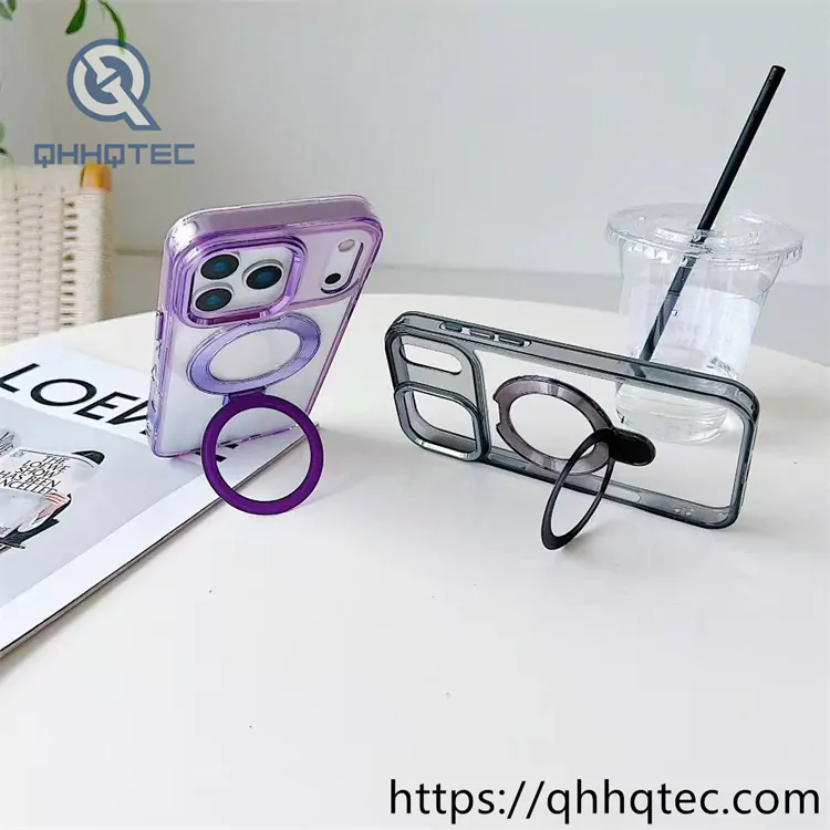 transparent embedded circular ring bracket case