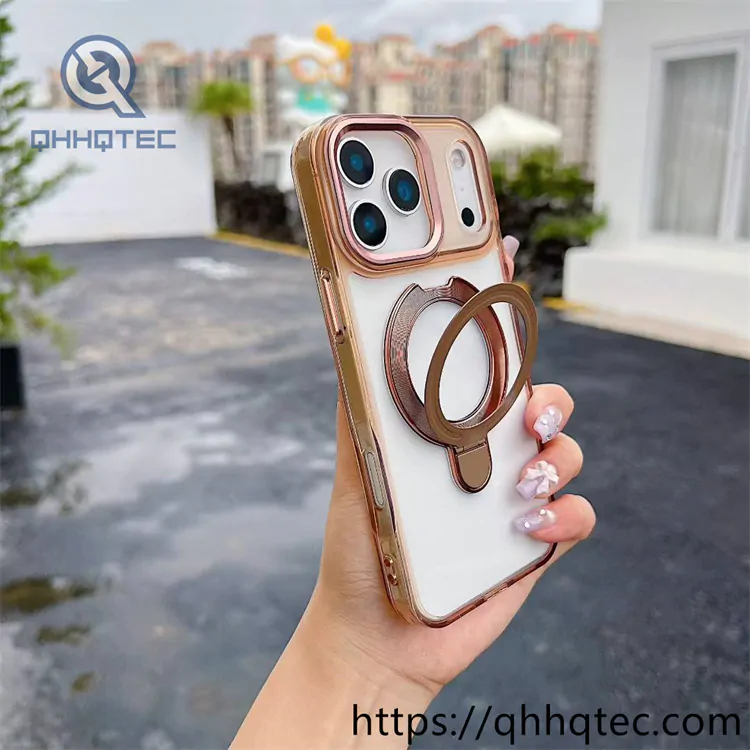 transparent embedded circular ring bracket case