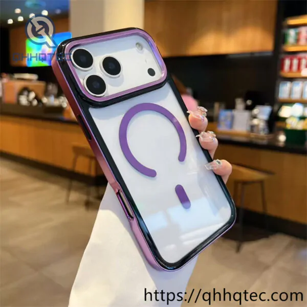 smooth acrylic magnetic metal phone case