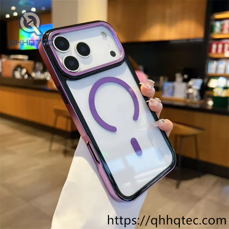 smooth acrylic magnetic metal phone case