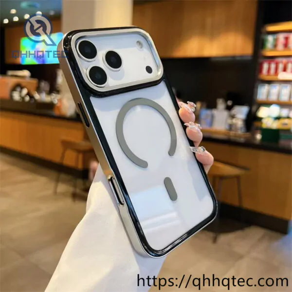 smooth acrylic magnetic metal phone case