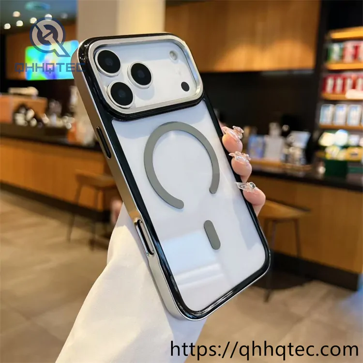smooth acrylic magnetic metal phone case