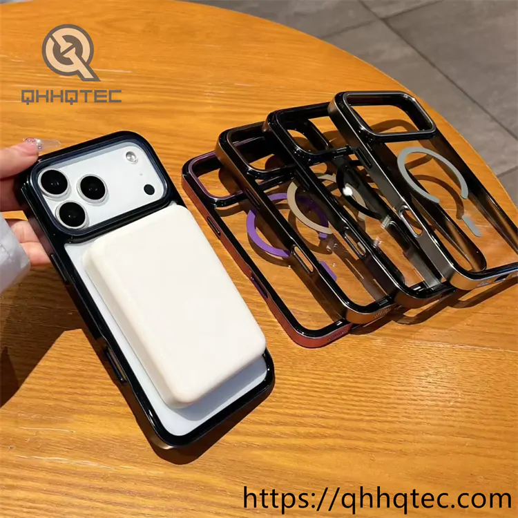 smooth acrylic magnetic metal phone case