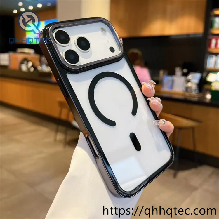 smooth acrylic magnetic metal phone case