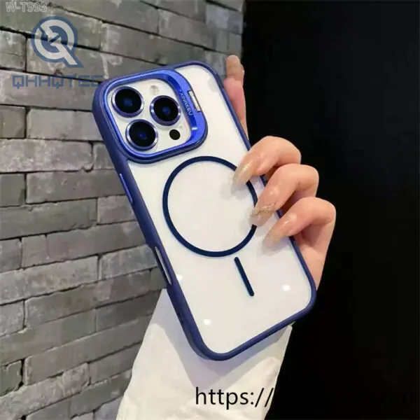 high quality transparent small circle magnetic case