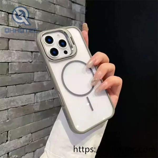high quality transparent small circle magnetic case