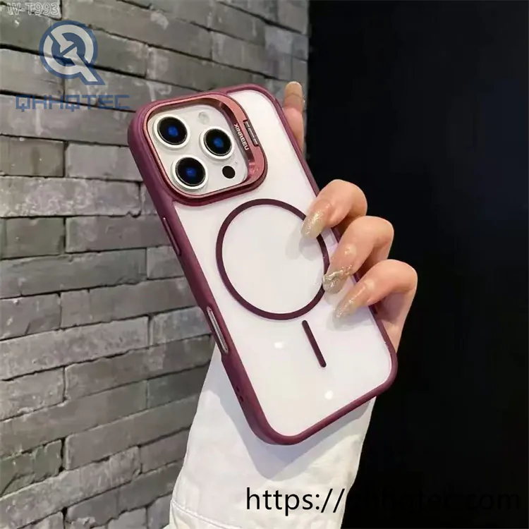 high quality transparent small circle magnetic case