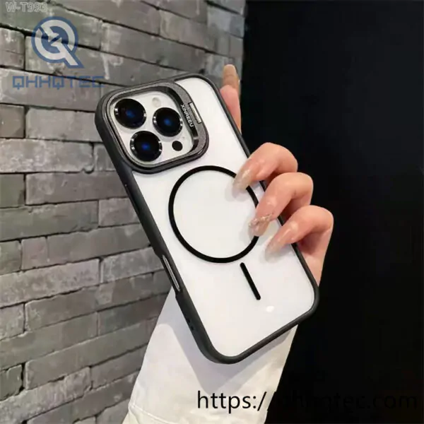high quality transparent small circle magnetic case