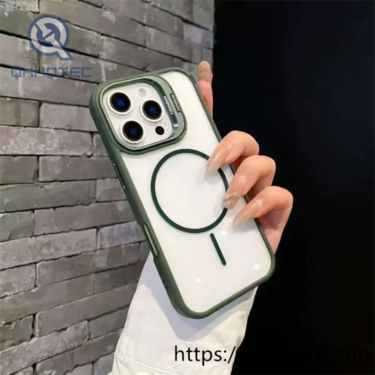 high quality transparent small circle magnetic case