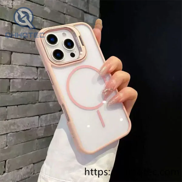 high quality transparent small circle magnetic case