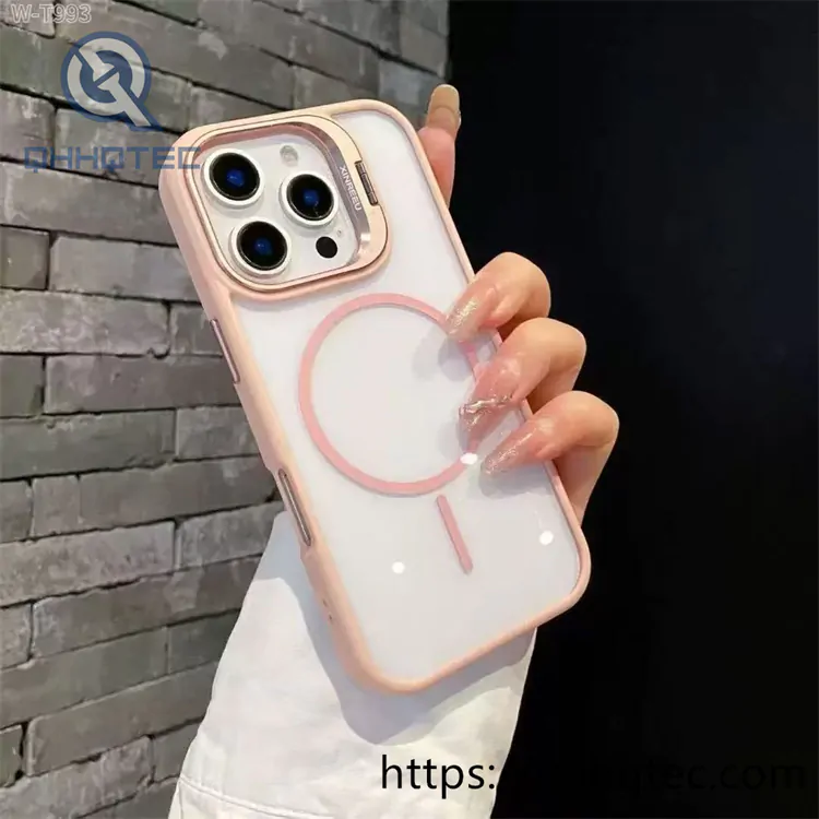high quality transparent small circle magnetic case