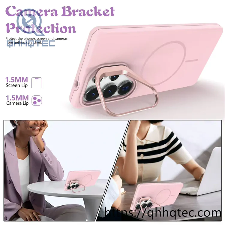 lens holder skin sensitive magnetic silicone phone case