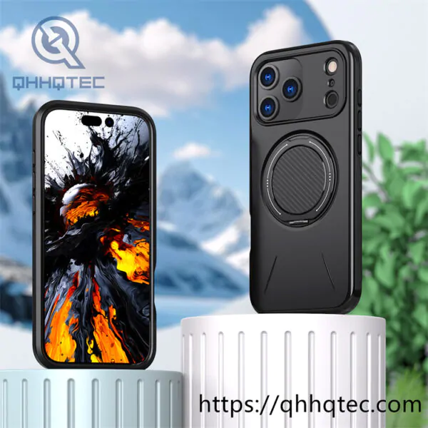 120 degree rotatable carbon fiber bracket magnetic hard case