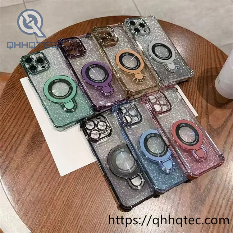 glitter transparent anti drop iphone case