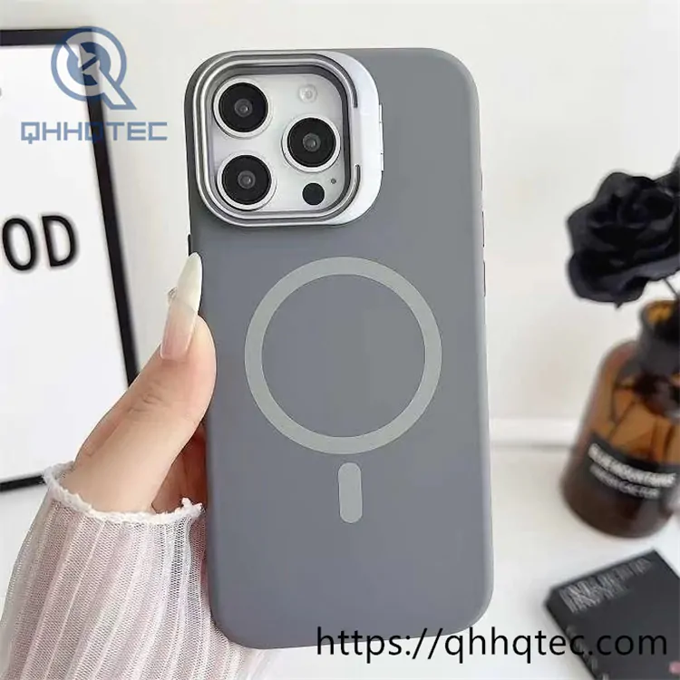liquid silicone magsafe case /magnetic metal camera