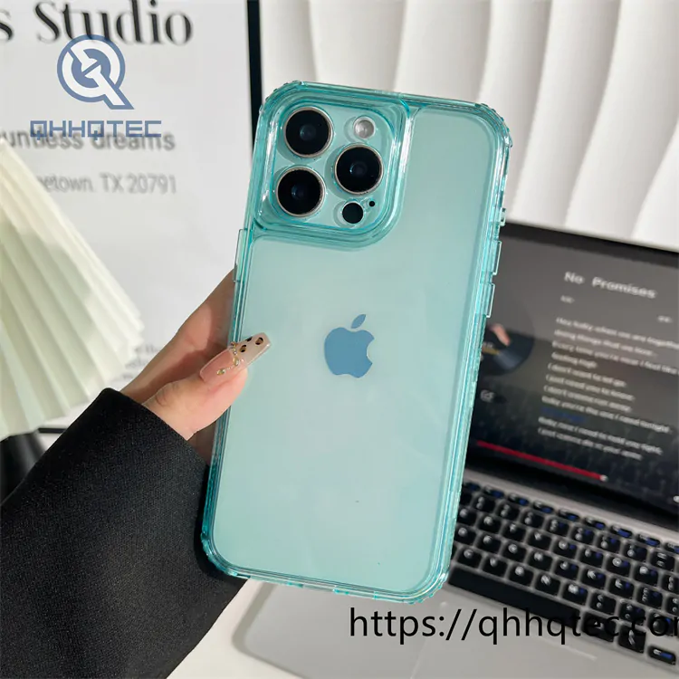 macaron color transparent 3 in 1 case